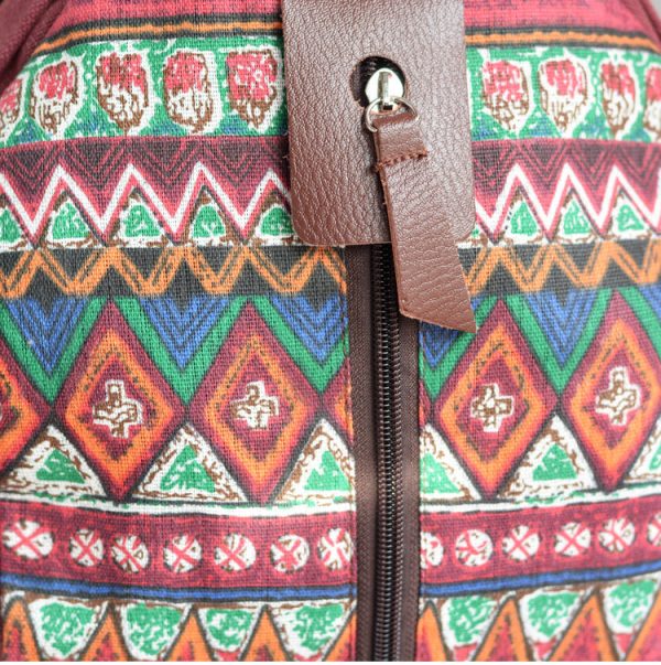 Boho Women's Canvas Backpack Purse Small Canvas Rucksack - Image 13