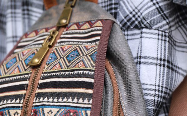 Boho Womens Canvas Rucksack Small Canvas Backpack Bag Chest Bag For Women - Image 22