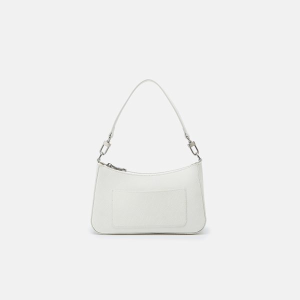 Stylish White Leather Shoulder Bag Genuine Leather Handbags For Ladies - Image 3