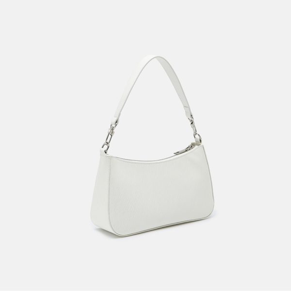 Stylish White Leather Shoulder Bag Genuine Leather Handbags For Ladies - Image 4