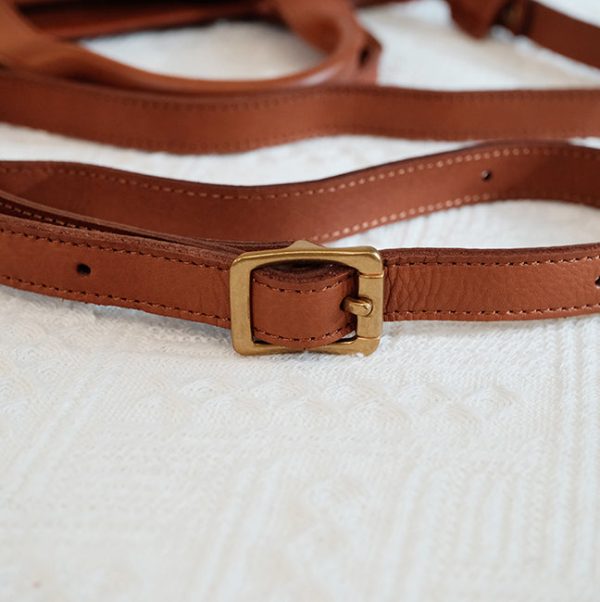 Cute Womens Small Tote Bag With Zipper Brown Leather Shoulder Bag - Image 11