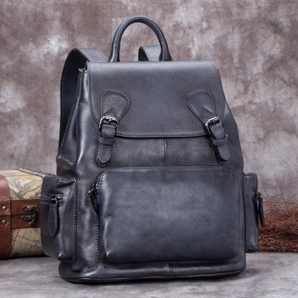 13 Cool Womens Brown Leather Backpack Purse Trendy Backpacks for Women - Image 7