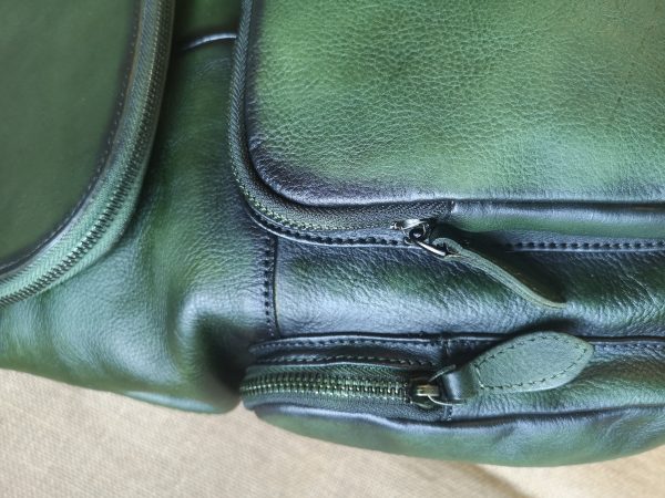 Vintage Womens Brown Leather Backpack Purse Designer Laptop Book Bag for Women - Image 10