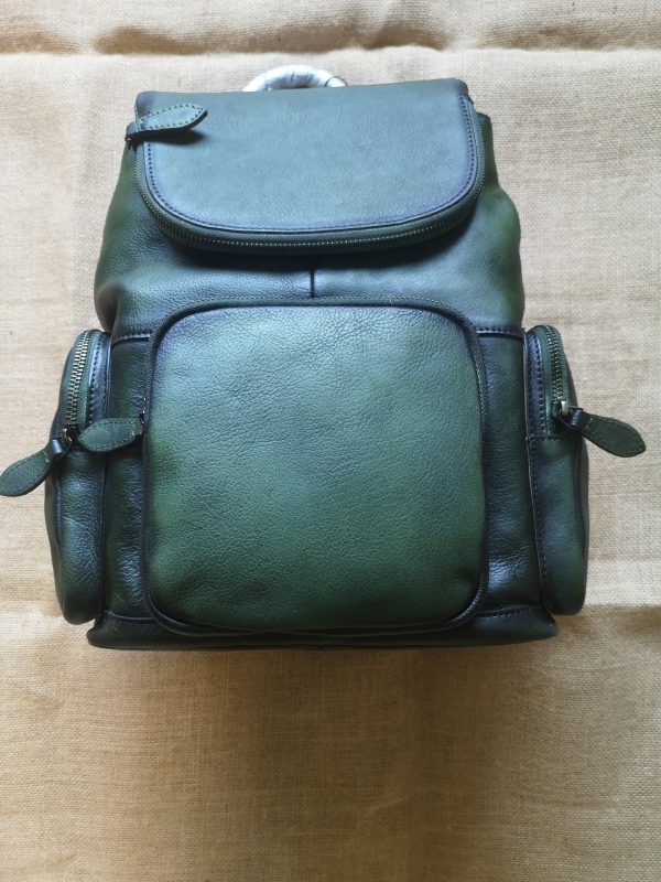 Vintage Womens Brown Leather Backpack Purse Designer Laptop Book Bag for Women - Image 16