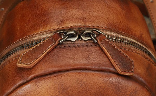 Cute Womens Mini Brown Leather Backpack Purse Book Bag Purses for Women - Image 14