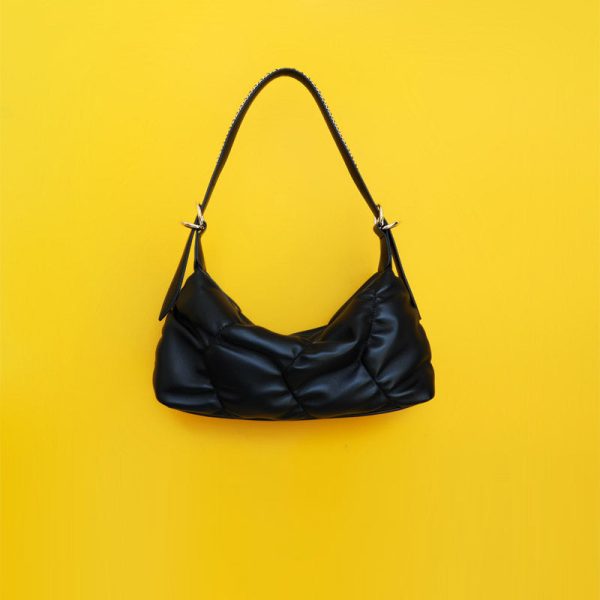 Small Womens Leather Underarm Shoulder Bag Black Crossbody Purses For Women - Image 5