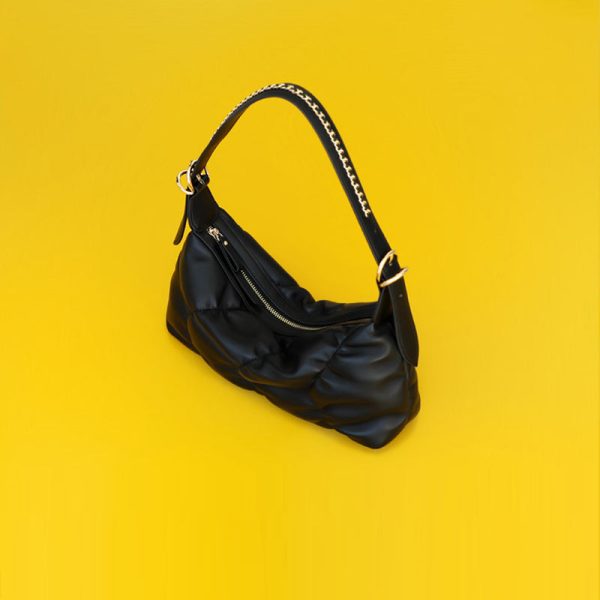 Small Womens Leather Underarm Shoulder Bag Black Crossbody Purses For Women - Image 6