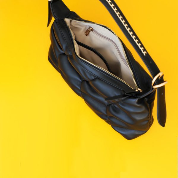 Small Womens Leather Underarm Shoulder Bag Black Crossbody Purses For Women - Image 7