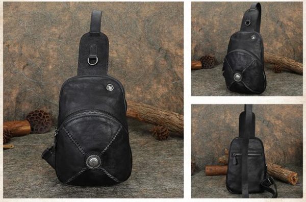 Women's Designer Leather Sling Bag Purse Chest Pack Bag For Women - Image 16