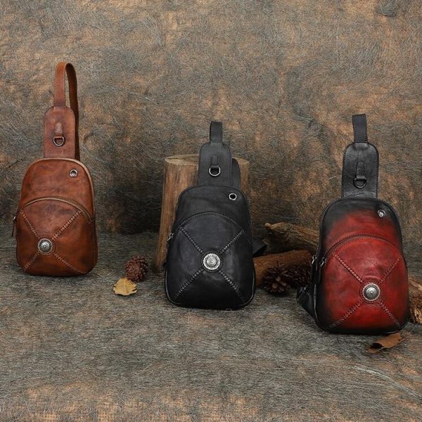 Women's Designer Leather Sling Bag Purse Chest Pack Bag For Women - Image 12