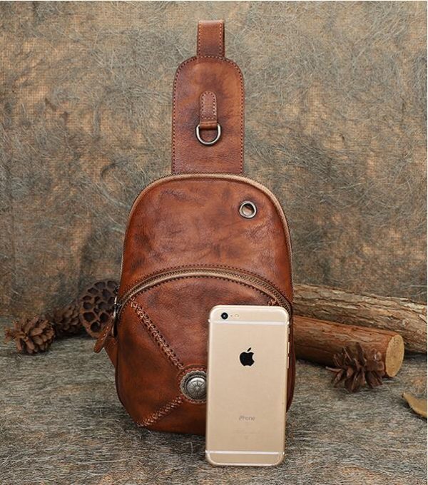 Women's Designer Leather Sling Bag Purse Chest Pack Bag For Women - Image 11