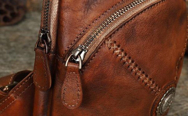 Women's Designer Leather Sling Bag Purse Chest Pack Bag For Women - Image 10