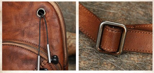Women's Designer Leather Sling Bag Purse Chest Pack Bag For Women - Image 3