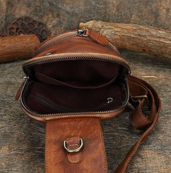 Women's Designer Leather Sling Bag Purse Chest Pack Bag For Women - Image 7