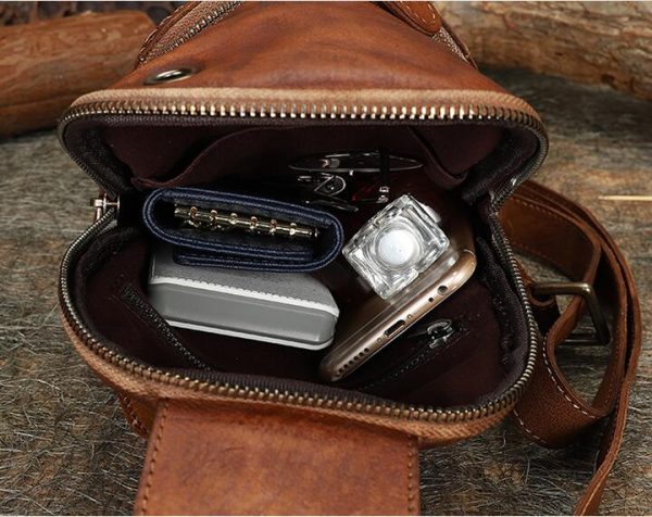 Women's Designer Leather Sling Bag Purse Chest Pack Bag For Women - Image 17