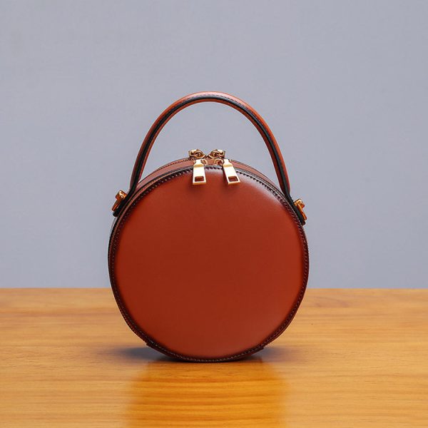 Bee Leather Circle Bag Crossbody Bags Shoulder Bag Purses for Women - Image 6