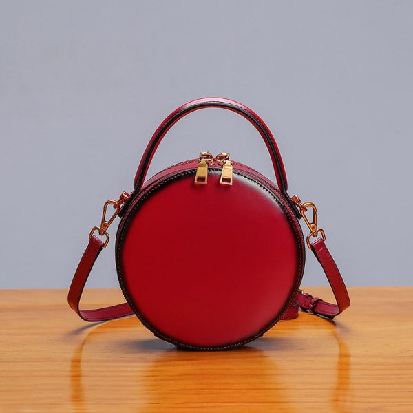 Bee Leather Circle Bag Crossbody Bags Shoulder Bag Purses for Women - Image 12