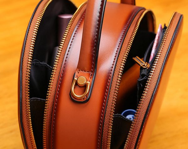 Bee Leather Circle Bag Crossbody Bags Shoulder Bag Purses for Women - Image 23