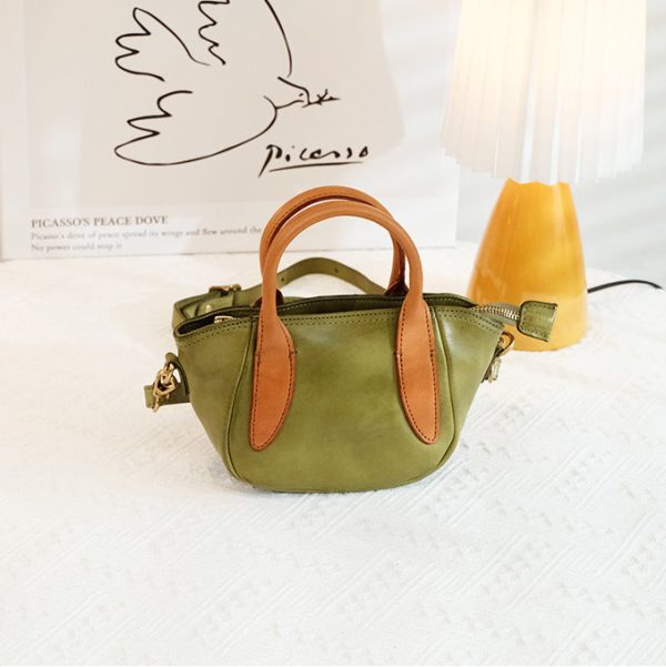 Womens Mini Leather Shoulder Bag Leather Crossbody Purse - Image 5