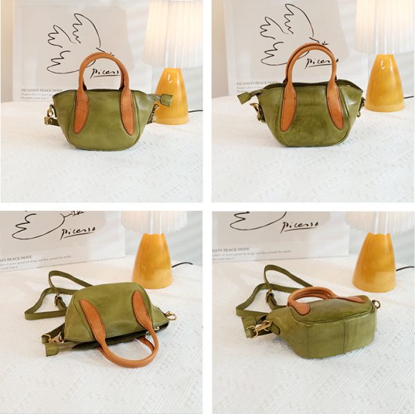 Womens Mini Leather Shoulder Bag Leather Crossbody Purse - Image 4