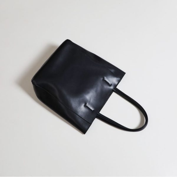 Womens Small Leather Tote Bag With Zipper Women Leather Handbag - Image 4